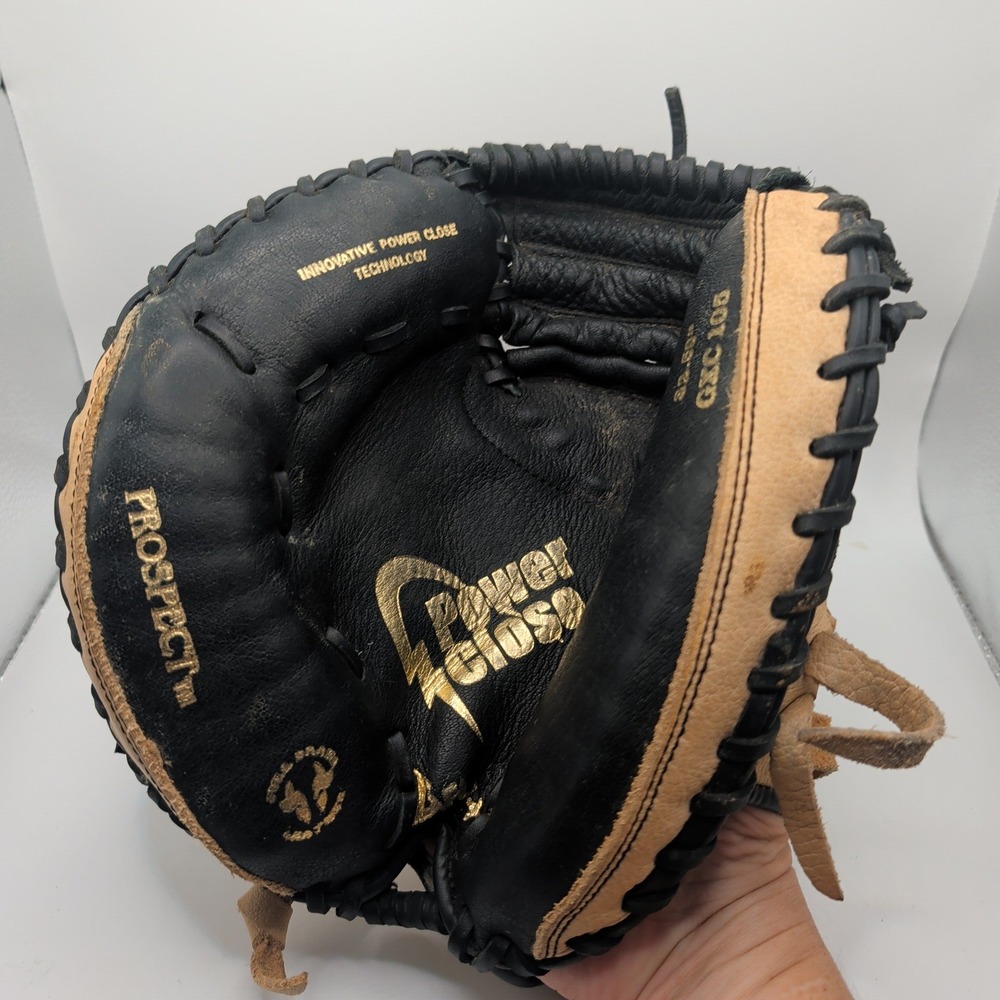 Mizuno Baseball Glove Youth 32.5 Black Prospect GXC 105 PowerClose Leather LHT